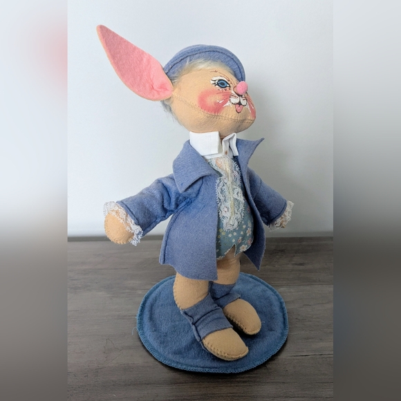 Vintage 1987 Annalee 12" Boy Easter Bunny Rabbit Easter Parade Made In USA Plush - Picture 3 of 10